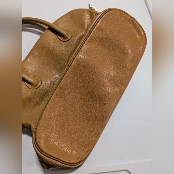 Longchamp Tan Pebble Leather Dome Handbag - Picture 8 of 12